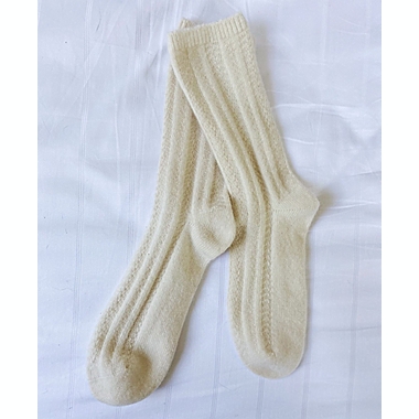 Nestwell&trade; Cashmere Bed Socks in Egret. View a larger version of this product image.