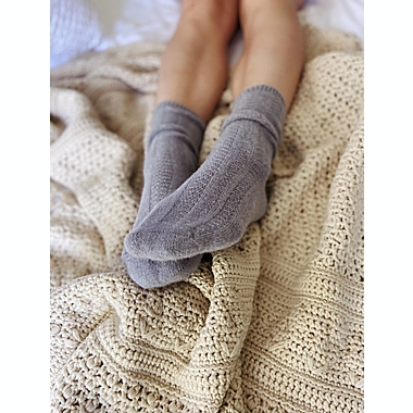 Nestwell&trade; Cashmere Bed Socks in Sharkskin. View a larger version of this product image.