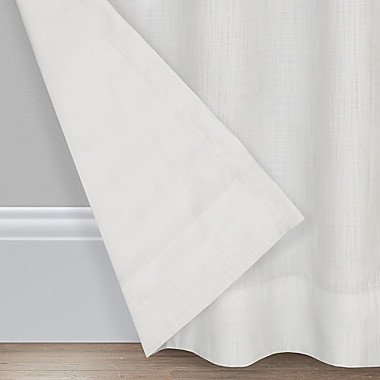 Simply Essential&trade; Hawthorne  84-Inch Grommet Window Curtain Panel in White (Single). View a larger version of this product image.