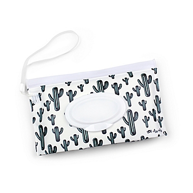 Itzy Ritzy Reusable Wipe Pouch Take & Travel Pouch Holds Up To 30 Wet Wipes Includes Silicone Wristlet Strap Floral 