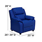 Alternate image 7 for Flash Furniture Vinyl Kids Recliner with Storage Arms in Blue