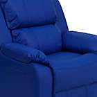 Alternate image 8 for Flash Furniture Vinyl Kids Recliner with Storage Arms in Blue