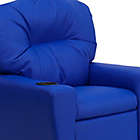 Alternate image 9 for Flash Furniture Vinyl Kids Recliner with Cup Holder in Blue
