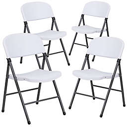 Flash Furniture Plastic Folding Chairs (Set of 4)
