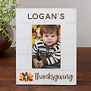 Baby&#39;s First Thanksgiving Personalized 4-Inch x 6-Inch Vertical Shiplap Frame