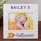 Alternate image 0 for Baby&#39;s First Halloween Personalized Horizontal 5-Inch x 7-Inch Shiplap Frame