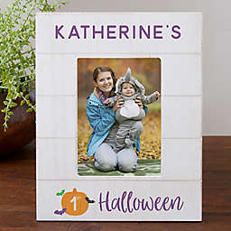 Baby's First Halloween Personalized Vertical Shiplap Frame