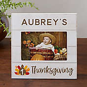 Baby&#39;s First Thanksgiving Personalized Horizontal 4-Inch x 6-Inch Shiplap Frame