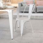Alternate image 10 for Flash Furniture Indoor/Outdoor Stackable Metal Chair in White