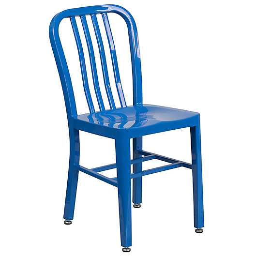 Alternate image 1 for Flash Furniture Metal Chair in Blue