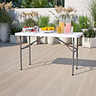 Alternate image 1 for Flash Furniture 4-Foot Rectangular Folding Table in Granite White
