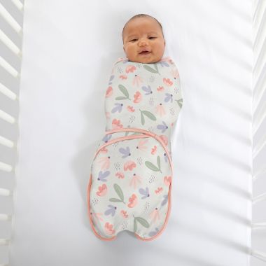 Ingenuity Farewell Fuss&trade; 2-Pack Easy-Wrap Baby Swaddles in Posy. View a larger version of this product image.