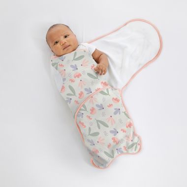 Ingenuity Farewell Fuss&trade; 2-Pack Easy-Wrap Baby Swaddles in Posy. View a larger version of this product image.