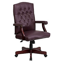 Flash Furniture 43.5-Inch - 47-Inch Adjustable Leather Office Chair in Burgundy