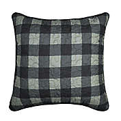 Donna Sharp&reg; Bear Walk Plaid Check Square Throw Pillow in Black