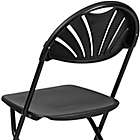 Alternate image 7 for Flash Furniture Fan Back Plastic Folding Chairs in Black (Set of 8)