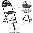 Alternate image 9 for Flash Furniture Fan Back Plastic Folding Chairs in Black (Set of 8)