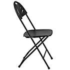 Alternate image 3 for Flash Furniture Fan Back Plastic Folding Chairs in Black (Set of 8)
