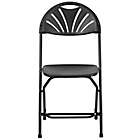 Alternate image 4 for Flash Furniture Fan Back Plastic Folding Chairs in Black (Set of 8)