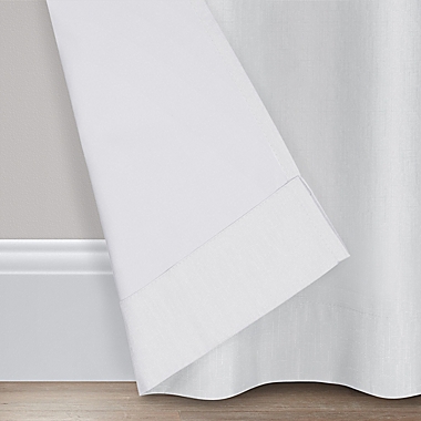 Eclipse Kate 54-Inch Rod Pocket Room Darkening Window Curtain Panel in White (Single). View a larger version of this product image.