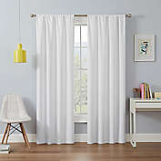 Eclipse Kendall 84-Inch Rod Pocket Room Darkening Window Curtain Panel in White (Single)