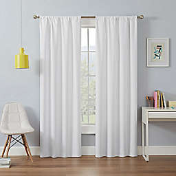 Eclipse Kendall 63-Inch Rod Pocket Room Darkening Window Curtain Panel in White (Single)