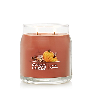 Yankee Candle&reg; Spiced Pumpkin Medium Jar Candle. View a larger version of this product image.