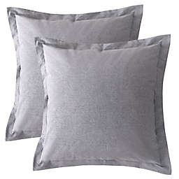 Levtex Home Camden European Pillow Shams in Grey (Set of 2)