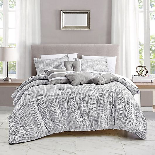 Shoney Luxury 7 Piece Comforter Set, Bed Bath And Beyond Comforter King Sets