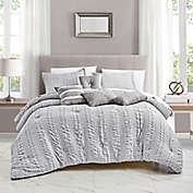 Shoney Luxury 7-Piece King/California King Comforter Set in Grey