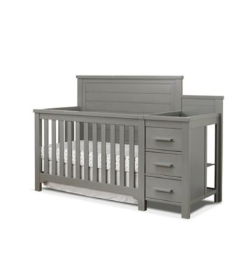 Crib With Changing Table Bed Bath, Grey Crib With Changing Table And Dresser