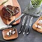 Alternate image 3 for Laguiole&reg; French Home Connoisseur 4-Piece Wood BBQ Steak Knife Set in Black