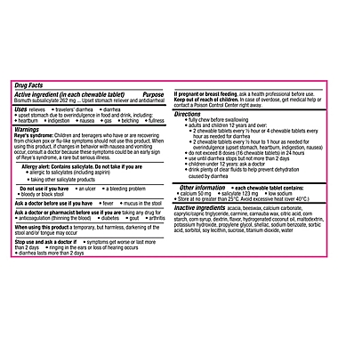 Pepto Bismol&reg; 24-Count Chewable Tablets. View a larger version of this product image.