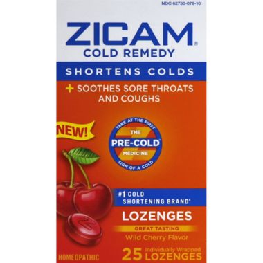Zicam&reg; 25-Count Cold Remedy Lozenges in Cherry. View a larger version of this product image.