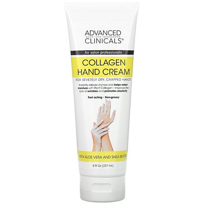Advanced Clinicals&reg; 8 oz. Collagen Hand Cream