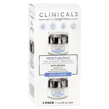 Clinicals by SPAscriptions&trade; 2-Pack 1.7 oz. Moisturizing Day &amp; Night Cream Set. View a larger version of this product image.