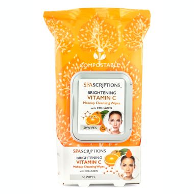 Global Beauty Care&reg; SPAscriptions 50-Count Brightening Vitamin C Makeup Remover Wipes. View a larger version of this product image.