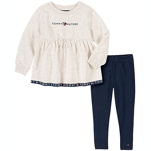 Alternate image 1 for Tommy Hilfiger® 2-Piece Top and Legging Set in Grey