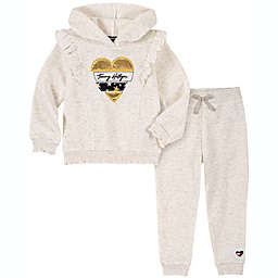 Tommy Hilfiger® 2-Piece Heart Logo Hoodie and Jogger Set in Grey