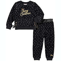 Juicy Couture® 2-Piece Velour Jogger and Pullover Set in Black