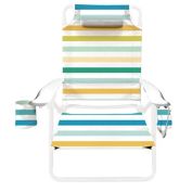 H for Happy&trade; 5-Position Deluxe Stripe Beach Chair