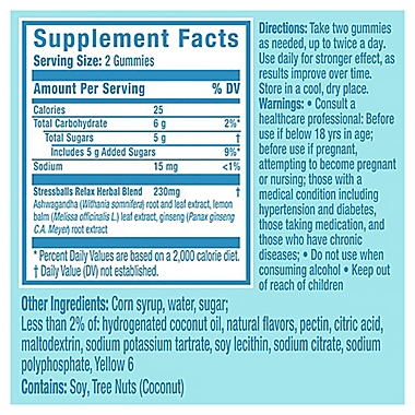 Stressballs&trade; 46-Count De-Stress Relax&reg; Gummies. View a larger version of this product image.