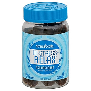 Stressballs&trade; 46-Count De-Stress Relax&reg; Gummies. View a larger version of this product image.
