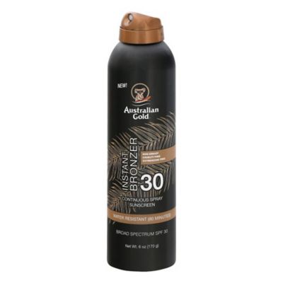 Australian Gold&reg; 6 fl. oz. Instant Bronzer Spray Gel Sunscreen SPF 30