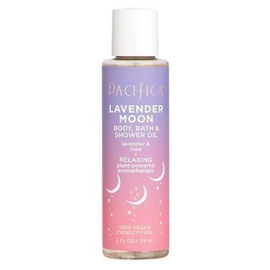 Pacifica&reg; 4 oz. Lavender Moon Body, Bath, and Shower Oil. View a larger version of this product image.