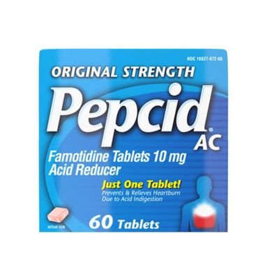 Pepcid&reg; AC 60-Count Original Strength Acid Reducer Tablets. View a larger version of this product image.