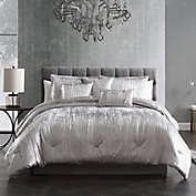 Riverbrook Home Turin Crinkle Velvet 7-Piece King Comforter Set in Silver