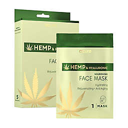 Azure 5-Pack Hemp and Hyaluronic Acid Nourishing Face Masks