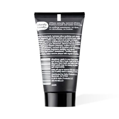 hello&reg; 1.0 oz. Fluoride-Free Activated Charcoal Whitening Toothpaste. View a larger version of this product image.