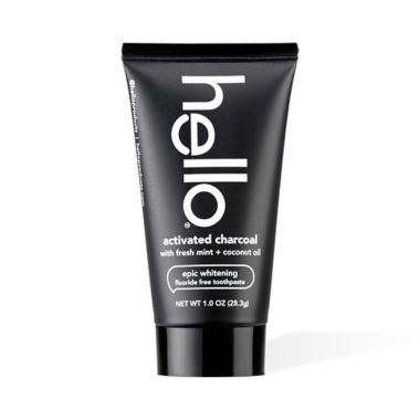 hello&reg; 1.0 oz. Fluoride-Free Activated Charcoal Whitening Toothpaste. View a larger version of this product image.